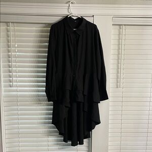 Ladies button down hi low tunic